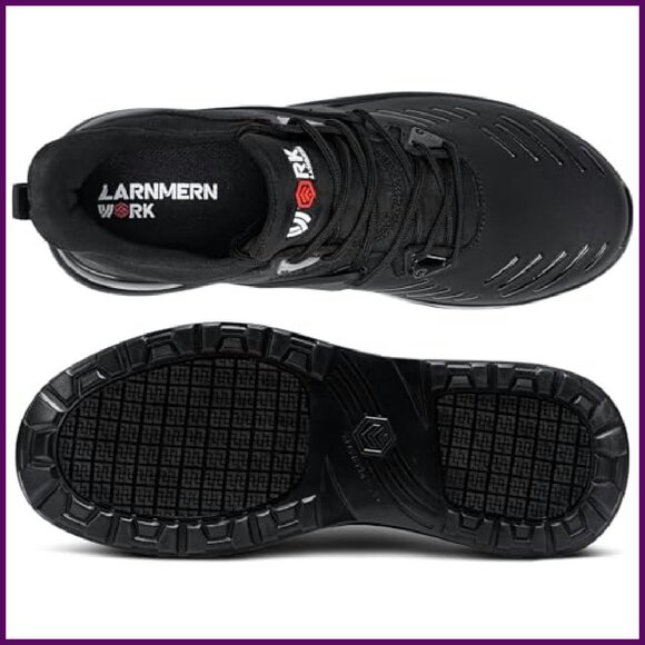 Steel Toe Non-Slip Waterproof Work Shoes Women's Sneakers Slip-On - Picture 7 of 8